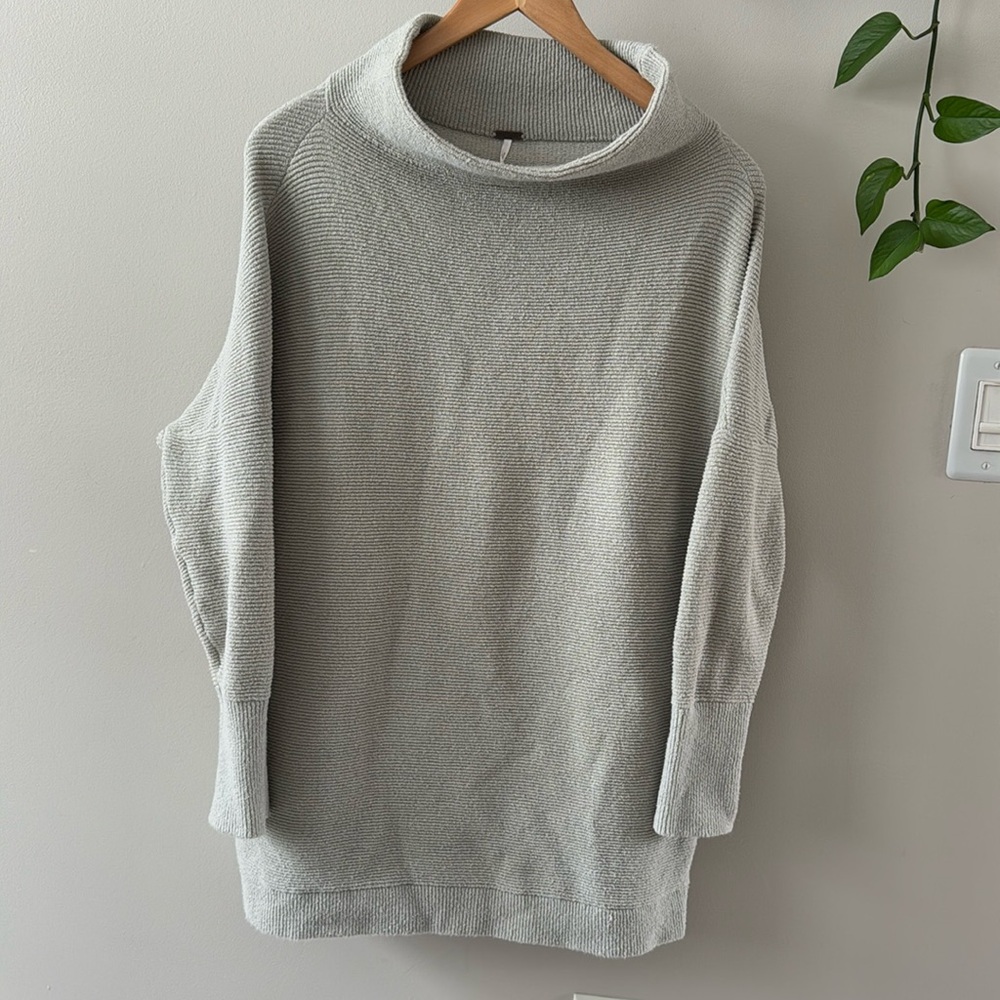 Free People Ottoman Slouchy Tunic Sweater (Grey ICE)
